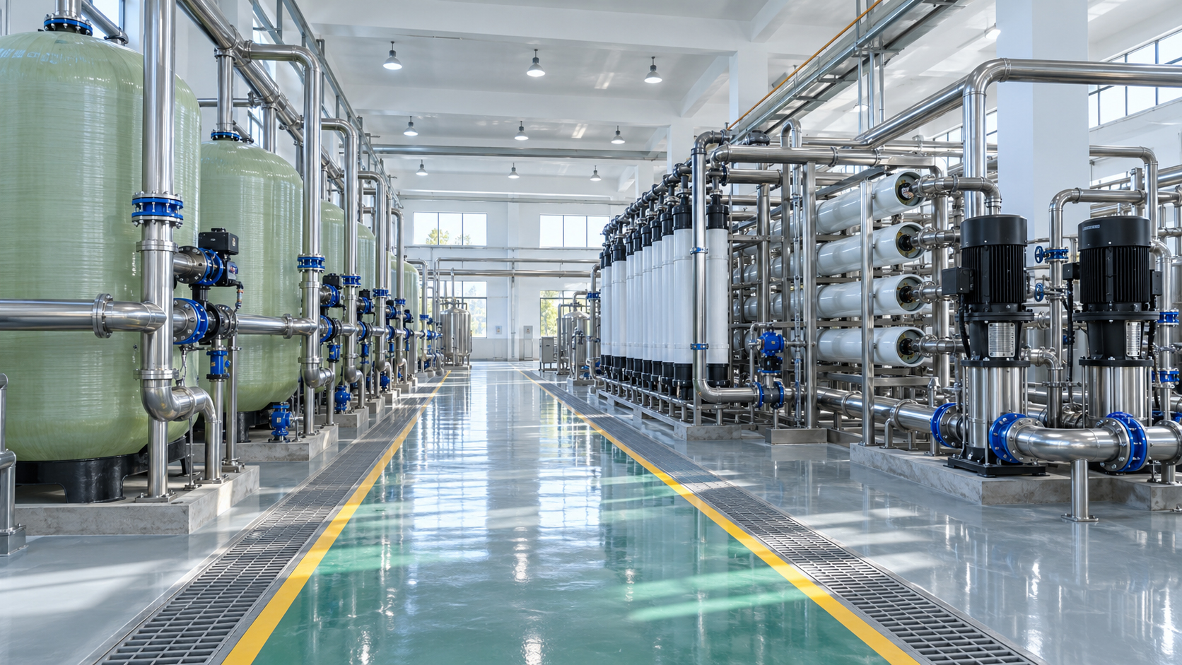 现代净水设备大厅